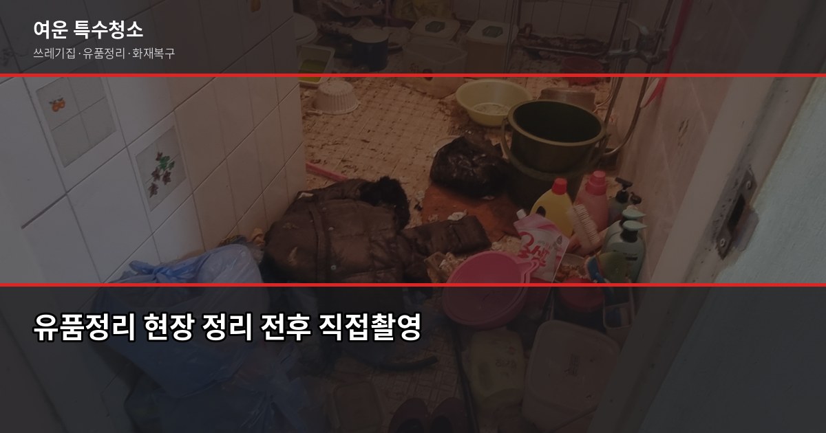 미사 특수청소 비용과 업체 고르는 법, 이것만 확인하세요 5