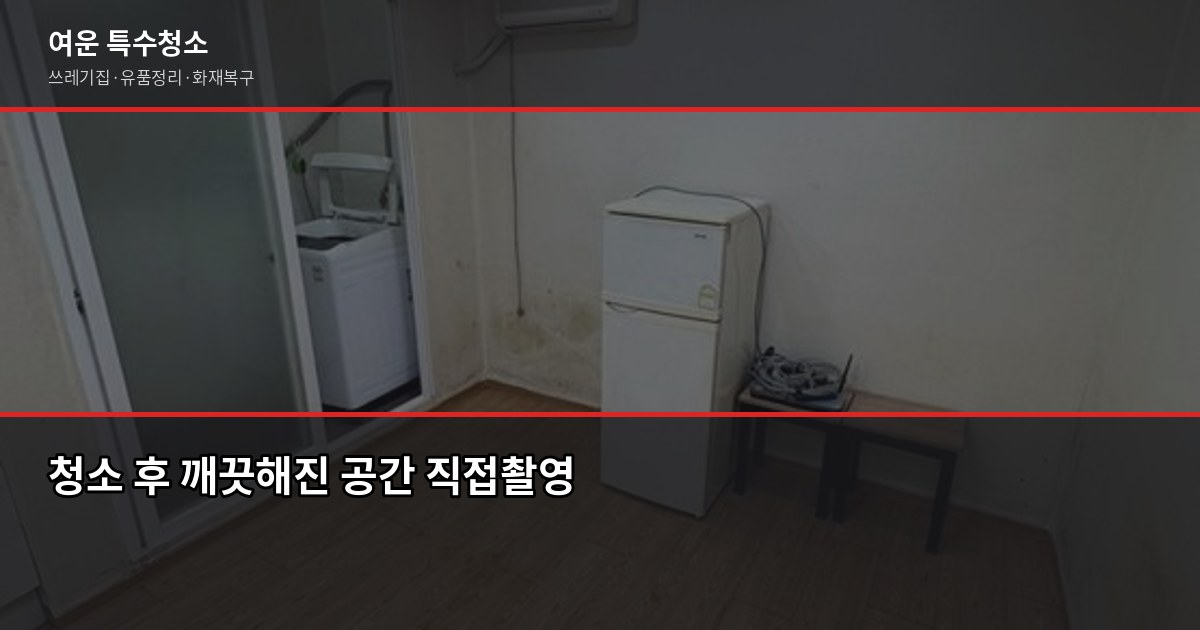 전주 쓰레기집 청소 비용, 오염도별로 얼마나 다를까 5