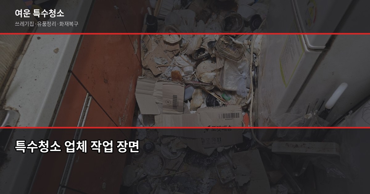 포항 쓰레기집 청소 비용과 업체 선택 기준 5