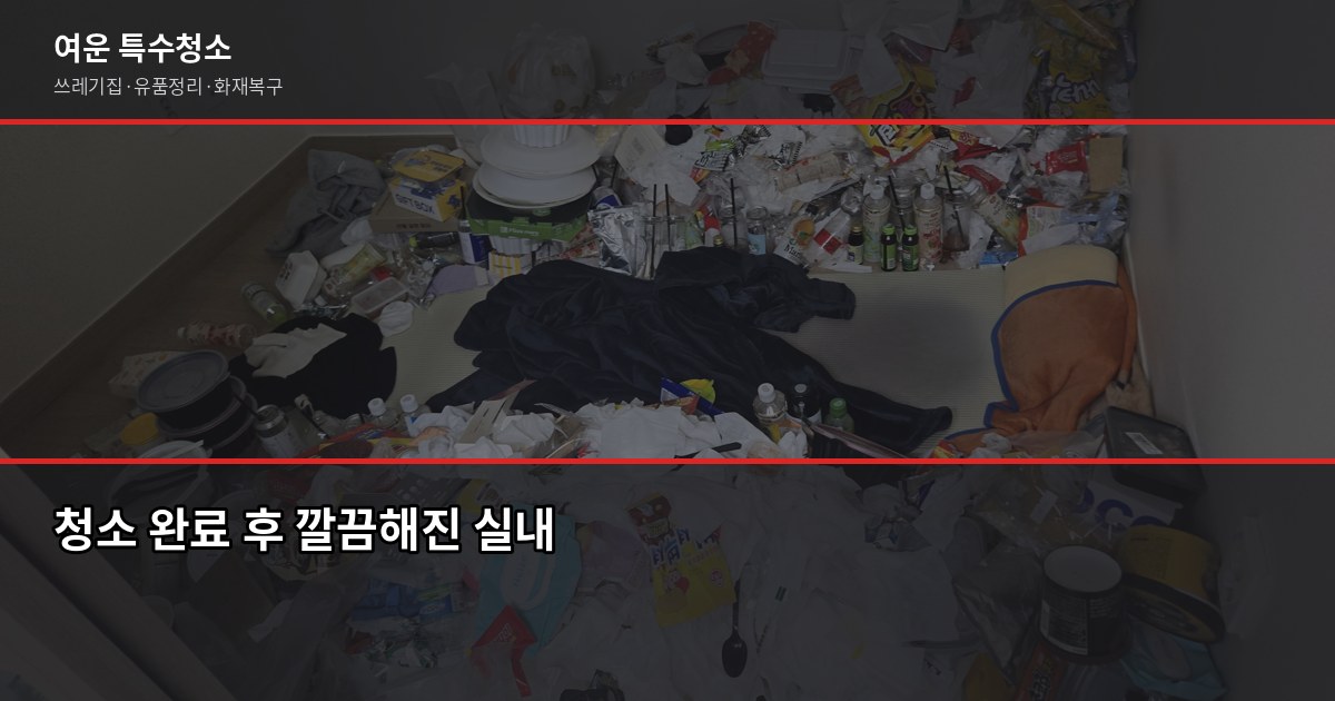 대전 쓰레기집청소 비용, 오염도·폐기물 양이 결정합니다 6