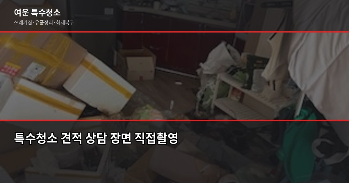 구로동 특수청소 비용과 업체 고르는 법 6