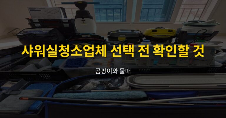 샤워실청소업체 선택 전 확인할 것, 곰팡이와 물때